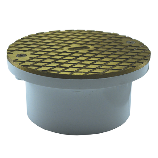 3" x 4" PVC General Purpose Cleanout with 5" Nickel Bronze Cover