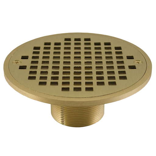 4" IPS Metal Spud with 5" Nickel Bronze Round Strainer