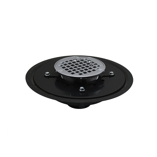 2" Heavy Duty ABS Drain Base with 3-1/2" Metal Spud and 6" Chrome Plated Strainer