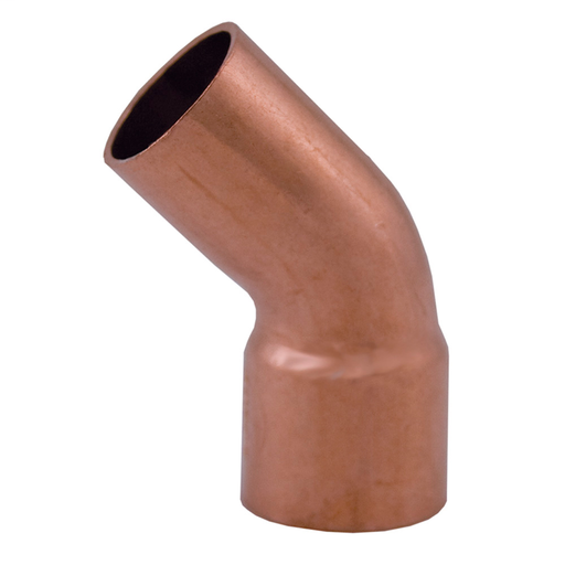 1" Wrot/ACR Solder Joint Copper 45° Street Ell