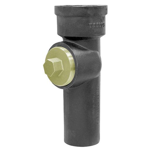 3" x 3" Service Weight Test Tee with Heavy Plug - 12-1/2" Length