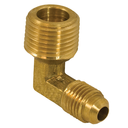 5/16" x 1/4" 90° Brass Flare x Male Elbow