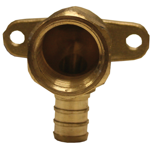 3/4" x 1/2" Brass PEX x Female Drop Ear 90° Elbow, Lead Free