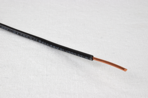 TFN-18-SOL-BLK-CU - TFN - 18 AWG - Solid - Black - Copper