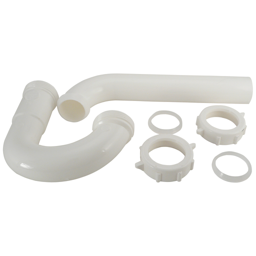 P Trap for Lavatory - White Polypropylene (DUR 200W2 1-1/4" BAGGED PVC P-TRAP)