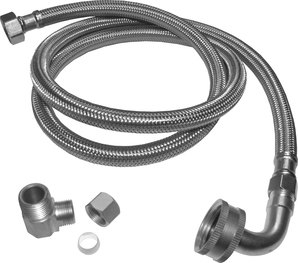 Dishwasher Supply Line - 3/8"x3/8"x72" - Stainless Steel (KEE PP23834 3/8"X 72" SS BRAIDED)
