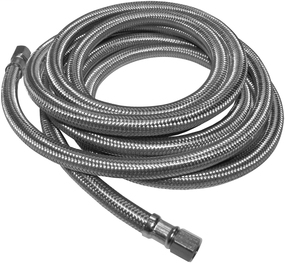 Ice Maker Supply Hose - 1/4" Compression X 1/4" Compression X 120" -Stainless Steel- Lead Free (KEE PP25529 1/4"X 120" SS BRAIDED)
