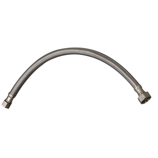 Faucet Supply Line 3/8in Compression X 1/2in FIP X 16in - Stainless Steel - Lead Free (KEE PP23802 3/8"COM X 1/2"FIP 16")