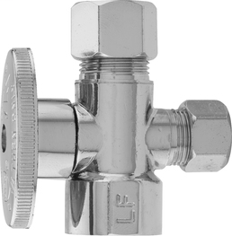 Water Supplies - Quarter Turn Valves - 3 Way - F.I.P. x Compression - K2909PCLF