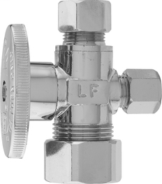 Water Supplies - Quarter Turn Valves - 3 Way - Compression x Compression - 2904PCLF