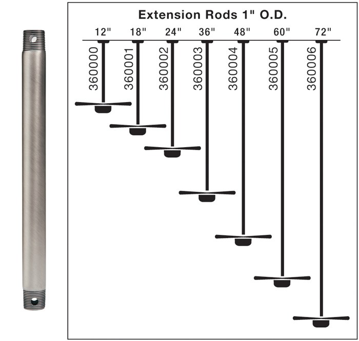 Fan Downrod 18 Inch