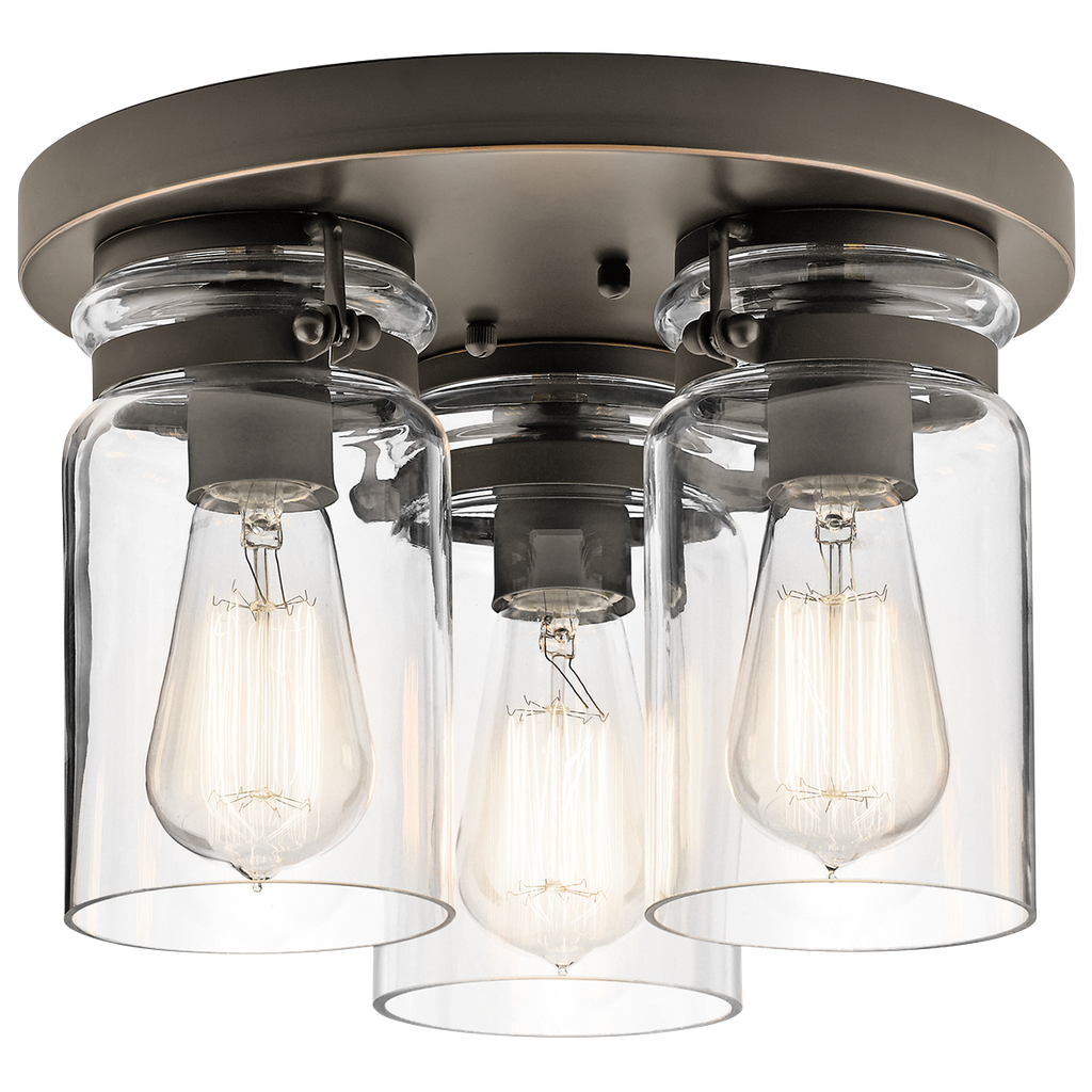 Brinley 3 Light Flush Mount in OZ