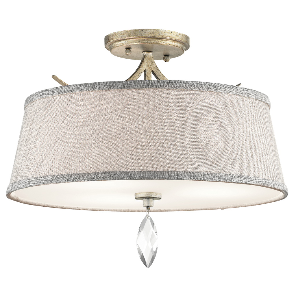Casilda 3 Light Semi-Flush - Sterling Gold SGD