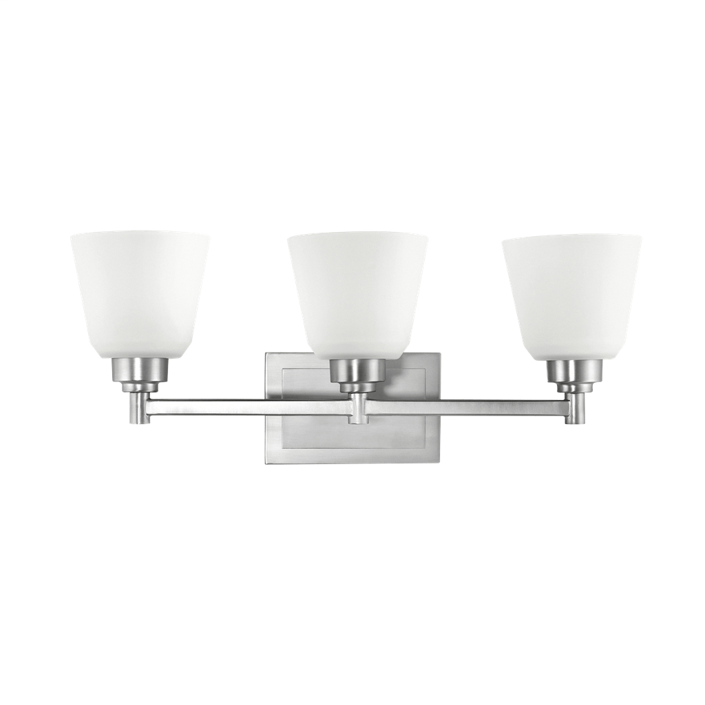 Berwick 3 Light Bath Light in Brushed Nickel