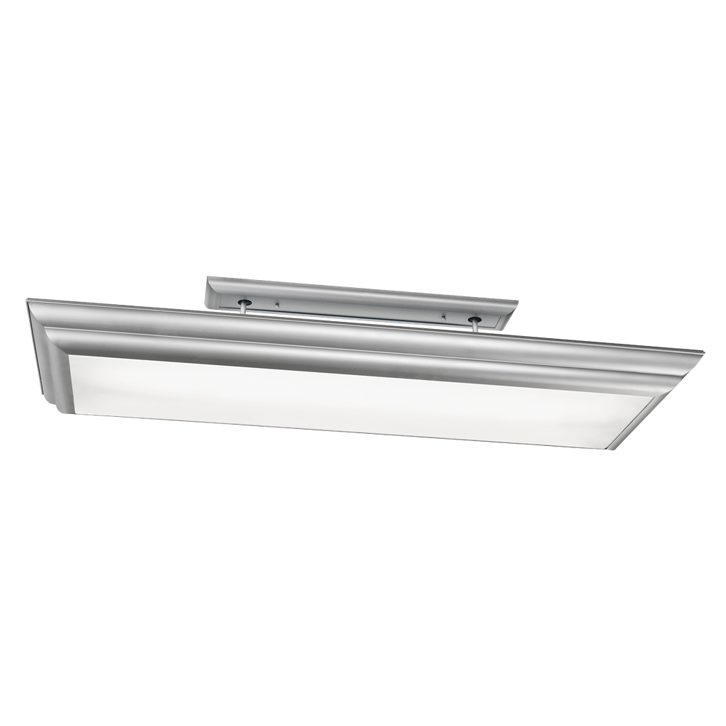 4 Light Linear Ceiling Mount | Silver Various