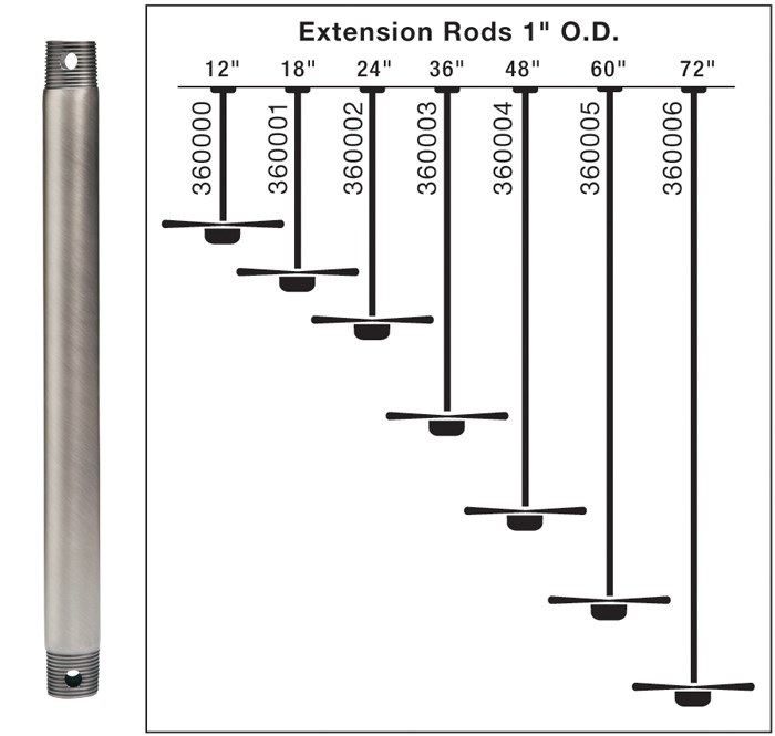 12" Fan Downrod SGD