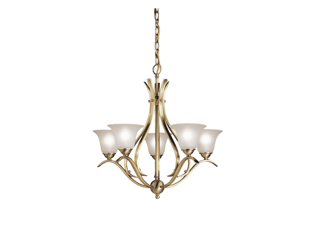 Dover 5 Light Chandelier - Antique Brass
