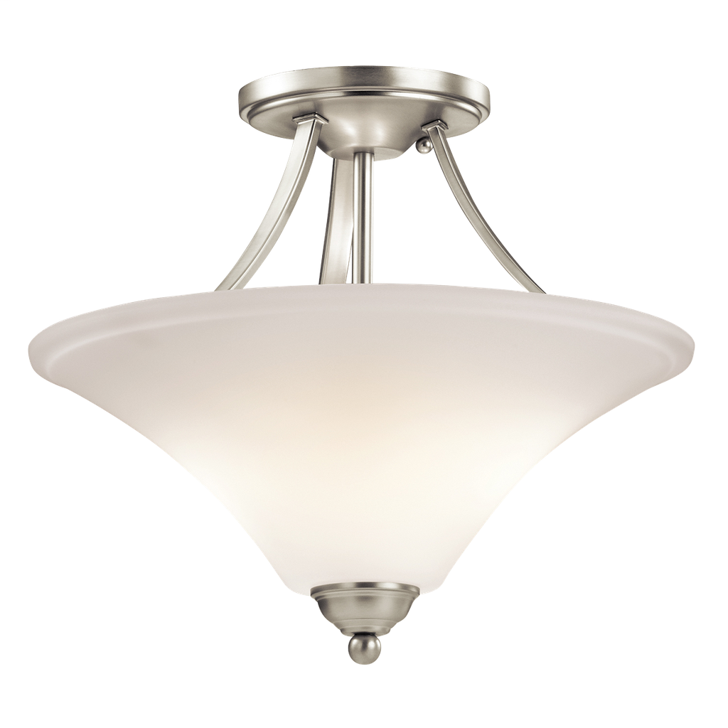 Keiran 2 Light LED Semi Flush NI
