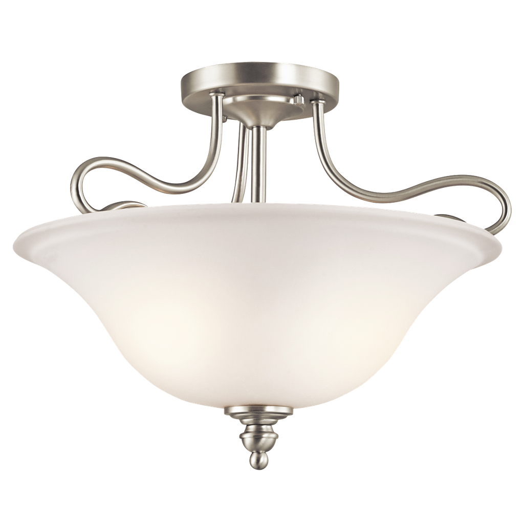 Tanglewood 2 Light LED Semi Flush NI