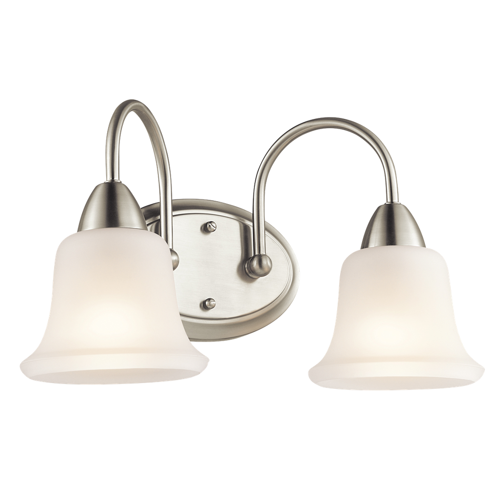 Kichler 45882NI 2-Bulb 16 Inch Nicholson Wide Bathroom Lighting Fixture Kichler 45882NI 2-Bulb 16 Inch Nicholson Wide Bathroom Lighting Fixture