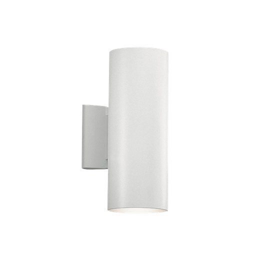 2 Light Outdoor Wall Cylinder WHT