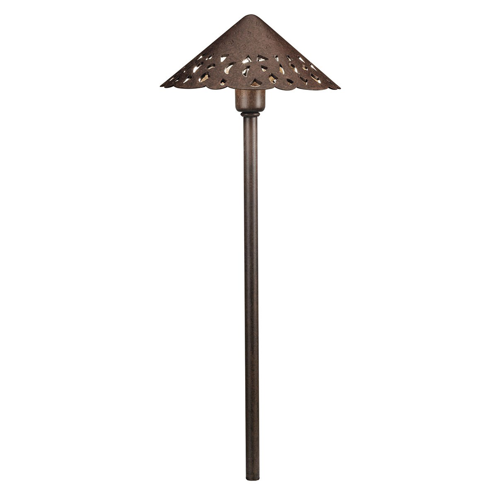 3000K LED Cast Brass Hammered Roof TZT