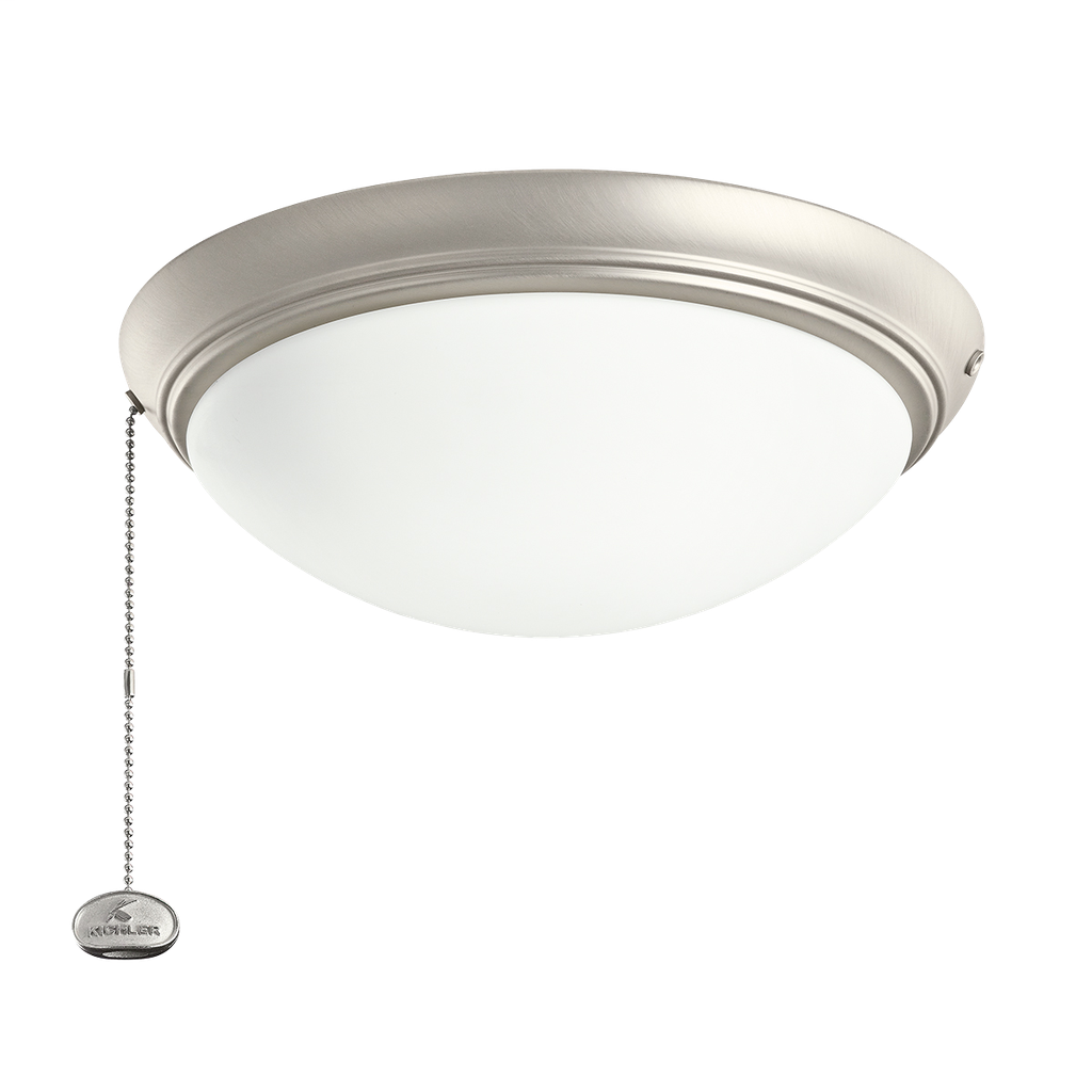 Brushed Nickel LED fan fixture NI