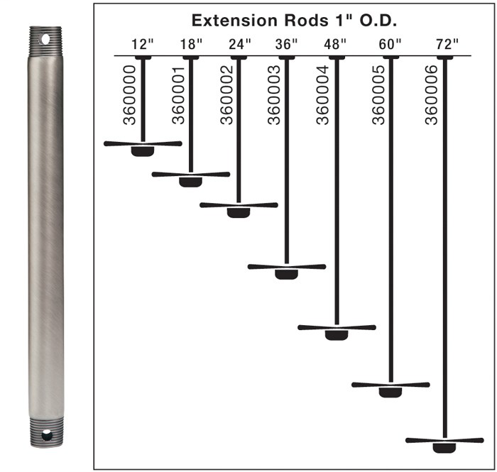 Fan Downrod 12 Inch