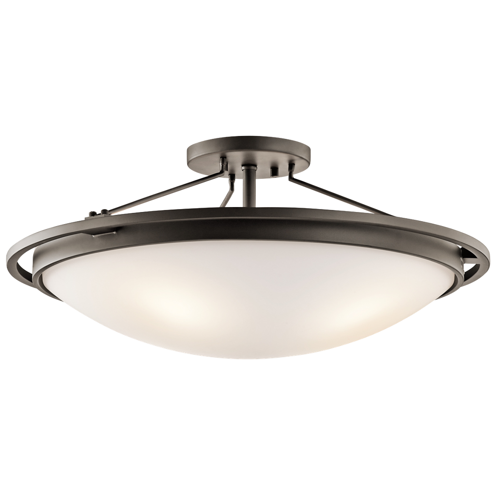 4 Light Semi-Flush Ceiling Light in Olde Bronze