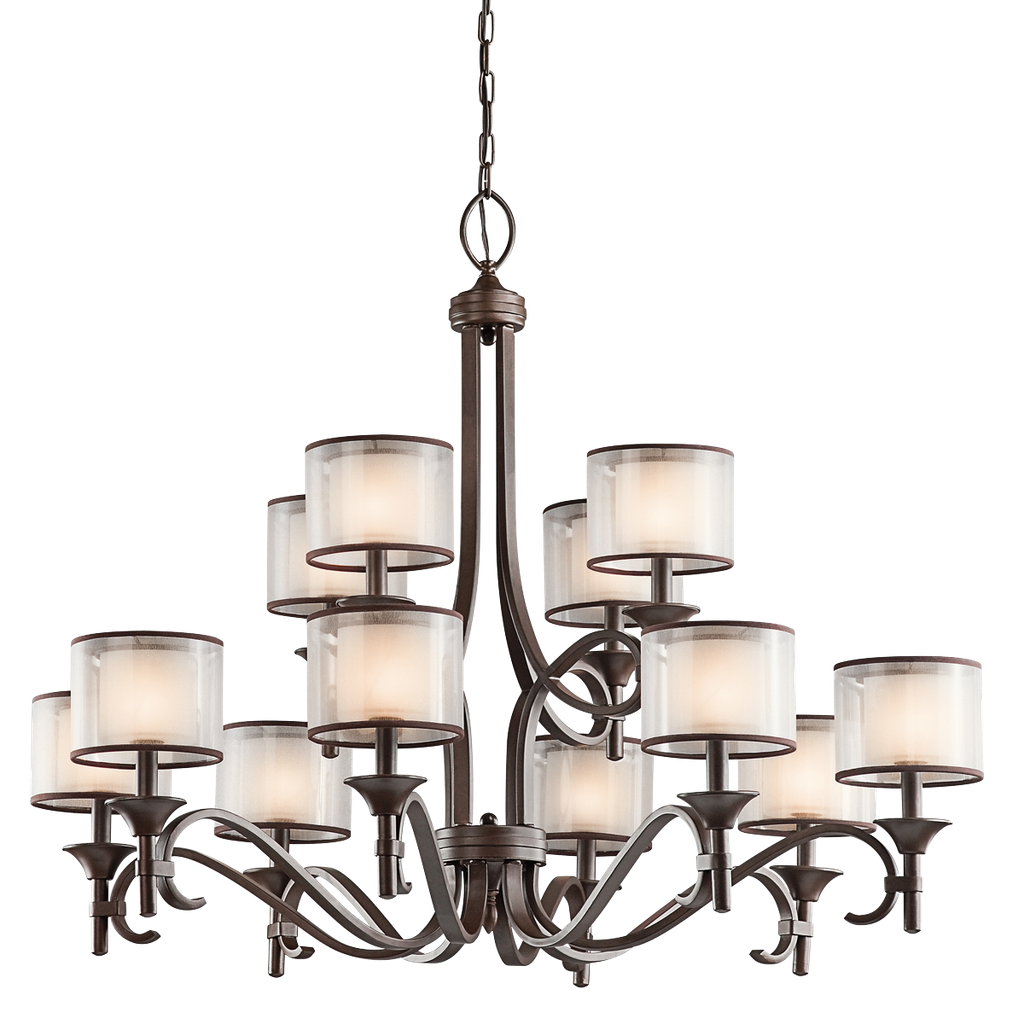 Lacey 12 Light, 2 Tier Chandelier - MIZ