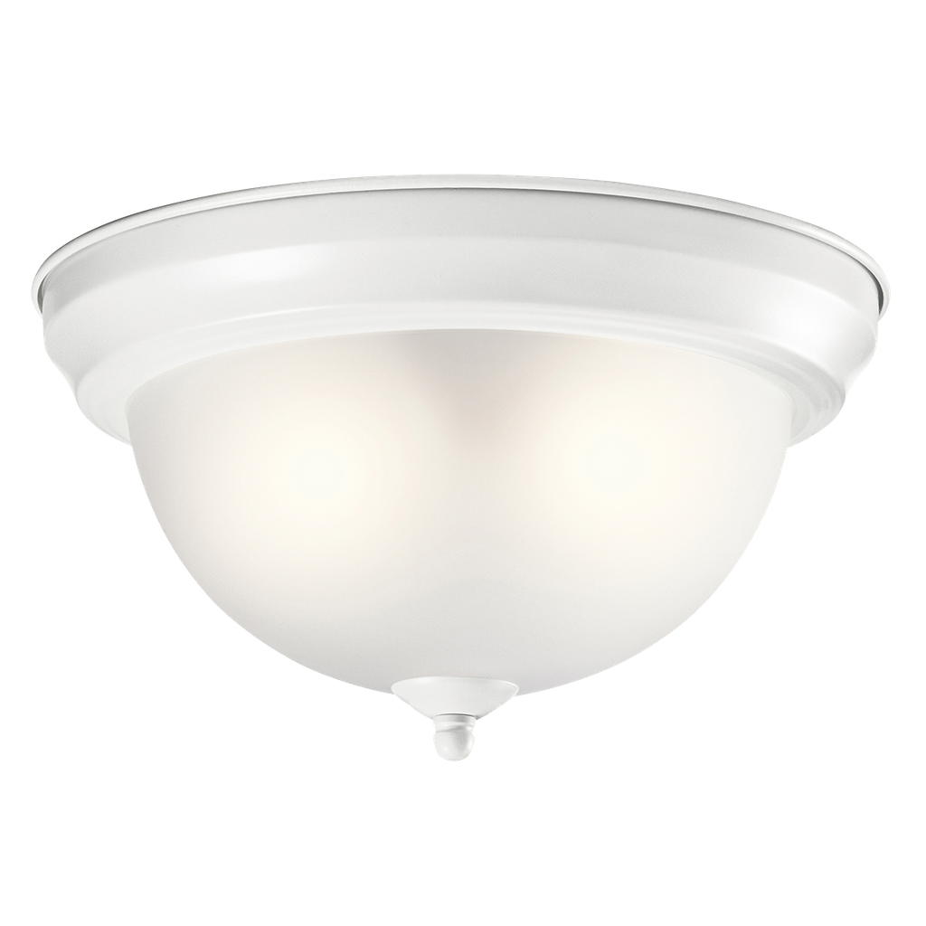2 Light 11.25" Flush Mount WHT