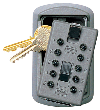 Keysafe Slimline 2-Key, Pushbutton, ​Titanium 001170
