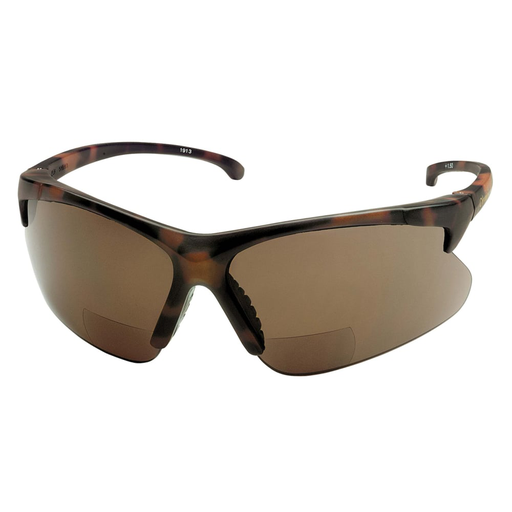 KleenGuard™ V60 30-06 Readers Safety Glasses (19874), Smoke Lenses with +2.0 Diopters, Tortoise Frame, Unisex for Men and Women (Qty 6)