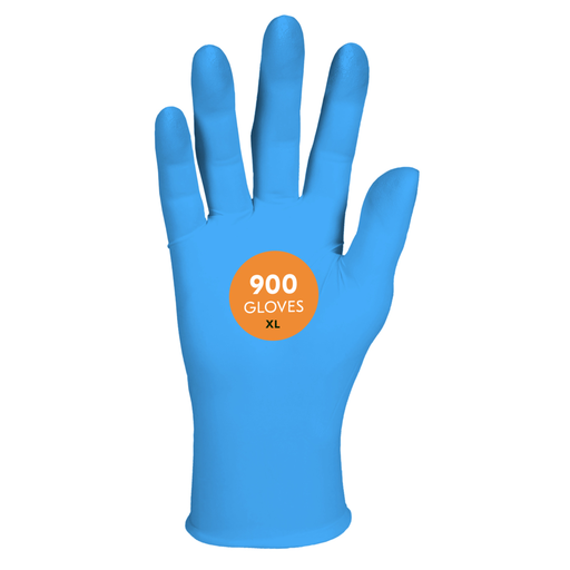 KleenGuard™ G10 2Pro™ Blue Nitrile Gloves (54424), 6 Mil, Ambidextrous, Touchscreen Compatible, XL (90 Gloves/Box, 10 Boxes/Case, 900 Gloves/Case)