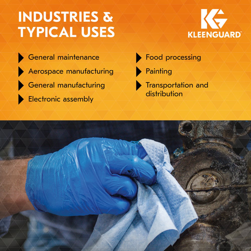 KleenGuard™ G10 2Pro™ Blue Nitrile Gloves (54423), 6 Mil, Ambidextrous, Touchscreen Compatible, L (100 Gloves/Box, 10 Boxes/Case, 1,000 Gloves/Case)