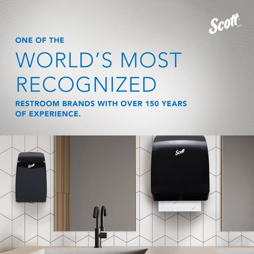 Scott® Pro™ High-Capacity Hard Roll Towels (25702), with Elevated Design and Absorbency Pockets™, for Blue Core Dispensers, White, (1,150'/Roll, 6 Rolls/Case, 6,900'/Case)