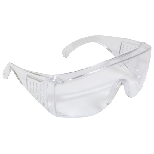 KleenGuard™ V10 Unispec™ II Visitor Safety Glasses (25646), Clear Lenses, Clear Frame, UV Protection, Unisex for Men and Women (Qty 50)