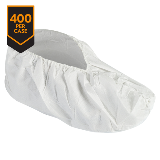 KleenGuard™ A40 Shoe Cover (44494), XL / 2XL Disposable Shoe Covers, White, (400 Shoe Covers/Case)