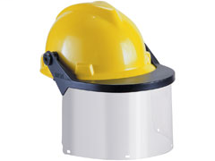 Visor for Hard Hats and Caps, Clear Flat