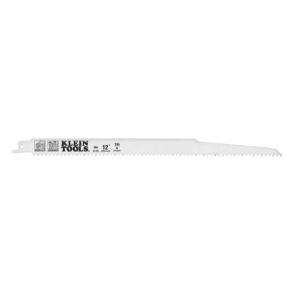 12'' Reciprocating Saw Blades, 6 TPI, 5 Pk