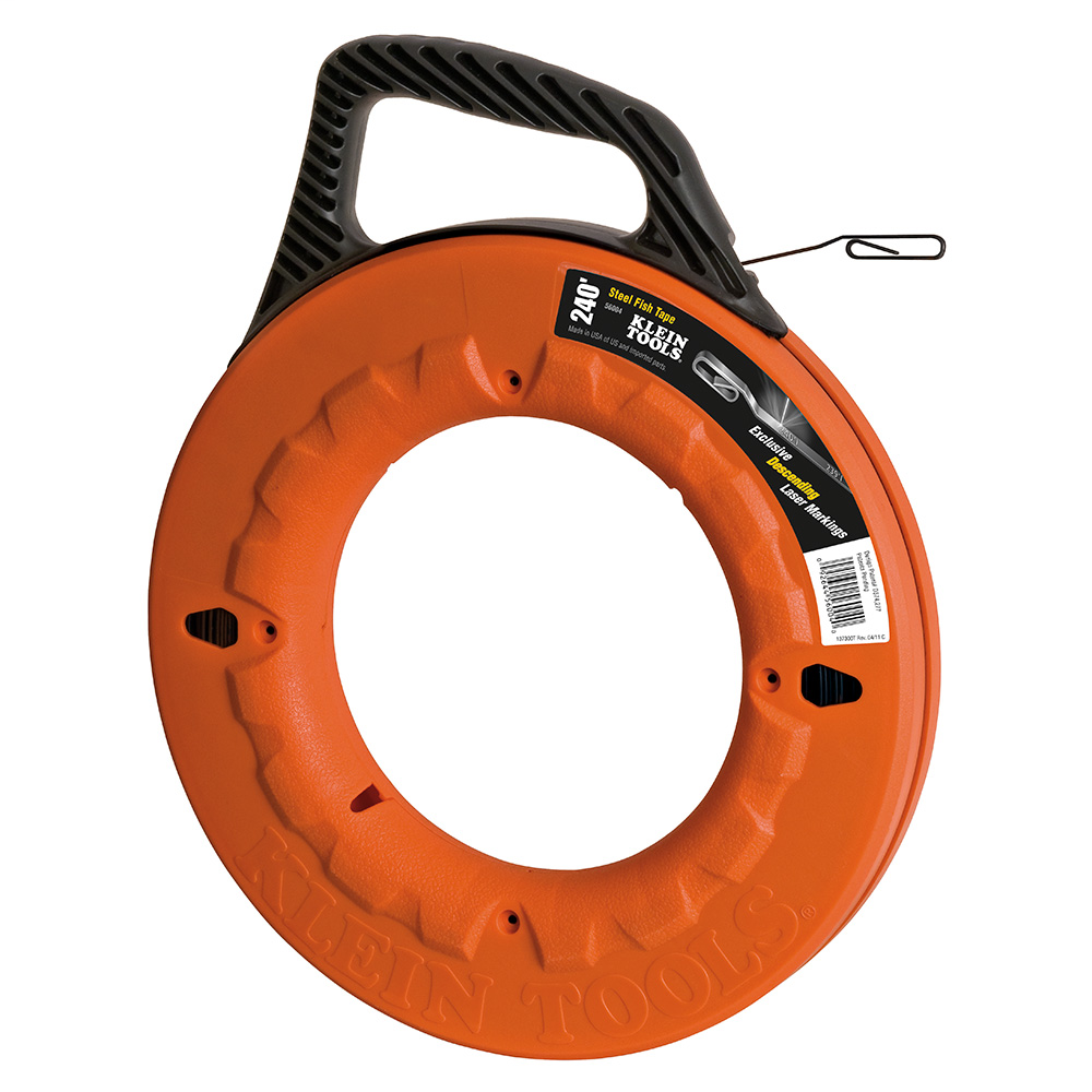 1/8'' Wide Steel Fish Tape 240 ft