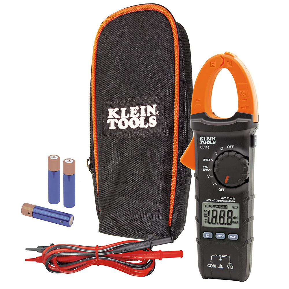 Clamp Meter, Digital AC Auto-Ranging Tester, 400 Amp