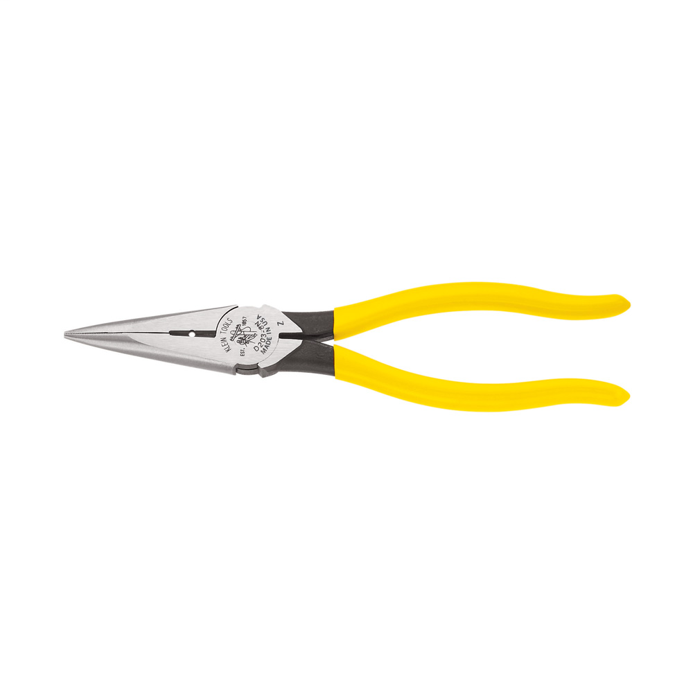 Klein Tools D203-8N 8 Inch Side Cutting and Wire Stripping Heavy Duty Long Nose Pliers Klein Tools D203-8N 8 Inch Side Cutting and Wire Stripping Heavy Duty Long Nose Pliers