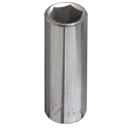 7/16'' Deep 6-Point Socket, 1/4'' Drive
