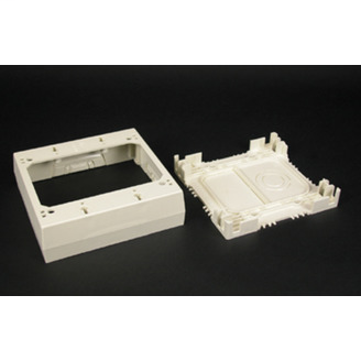 Wiremold 2347-2-WH 4-3/4 x 4-7/8 x 1-3/8 Inch White Non-Metallic 1-Channel Raceway 2-Gang Device Box Wiremold 2347-2-WH 4-3/4 x 4-7/8 x 1-3/8 Inch White Non-Metallic 1-Channel Raceway 2-Gang Device Box