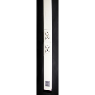 Wiremold 30TP-212V 3.8 m 125 Volt 20 Amp Ivory Steel 2-Compartment Power and Communication Pole Wiremold 30TP-212V 3.8 m 125 Volt 20 Amp Ivory Steel 2-Compartment Power and Communication Pole