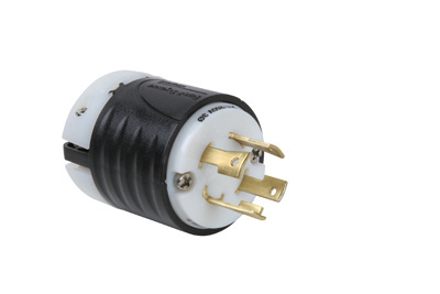 Pass & Seymour L1530-P 30 Amp 250 VAC 3-Phase 3-Pole 4-Wire NEMA L15-30P Black and White Nylon Straight Locking Plug Pass & Seymour L1530-P 30 Amp 250 VAC 3-Phase 3-Pole 4-Wire NEMA L15-30P Black and White Nylon Straight Locking Plug