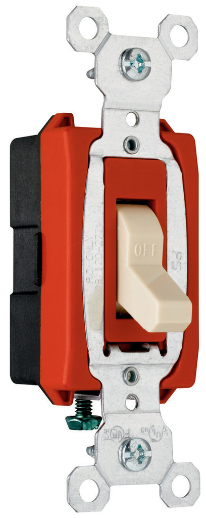Pass & Seymour CSB20AC1-I 20 Amp 120/277 VAC 1-Pole Ivory Glass Reinforced Nylon Screw Mounting Toggle Switch Pass & Seymour CSB20AC1-I 20 Amp 120/277 VAC 1-Pole Ivory Glass Reinforced Nylon Screw Mounting Toggle Switch