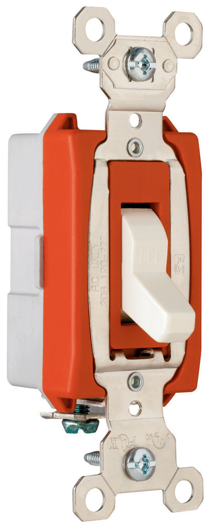 Pass & Seymour PS20AC1-LA 20 Amp 120/277 VAC 1-Pole Light Almond Glass Reinforced Nylon Screw Mounting Toggle Switch Pass & Seymour PS20AC1-LA 20 Amp 120/277 VAC 1-Pole Light Almond Glass Reinforced Nylon Screw Mounting Toggle Switch