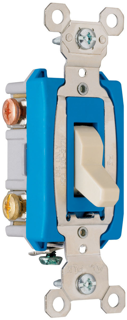 Pass & Seymour PS15AC3-I 15 Amp 120/277 VAC 3-Way Ivory Glass Reinforced Nylon Screw Mounting Toggle Switch Pass & Seymour PS15AC3-I 15 Amp 120/277 VAC 3-Way Ivory Glass Reinforced Nylon Screw Mounting Toggle Switch